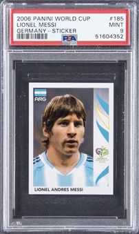 2006 Panini World Cup Germany - Sticker #185 Lionel Messi - PSA MINT 9